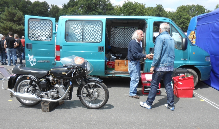 Cafe racer Montlhery Paris France motorcycle tour -